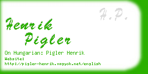 henrik pigler business card